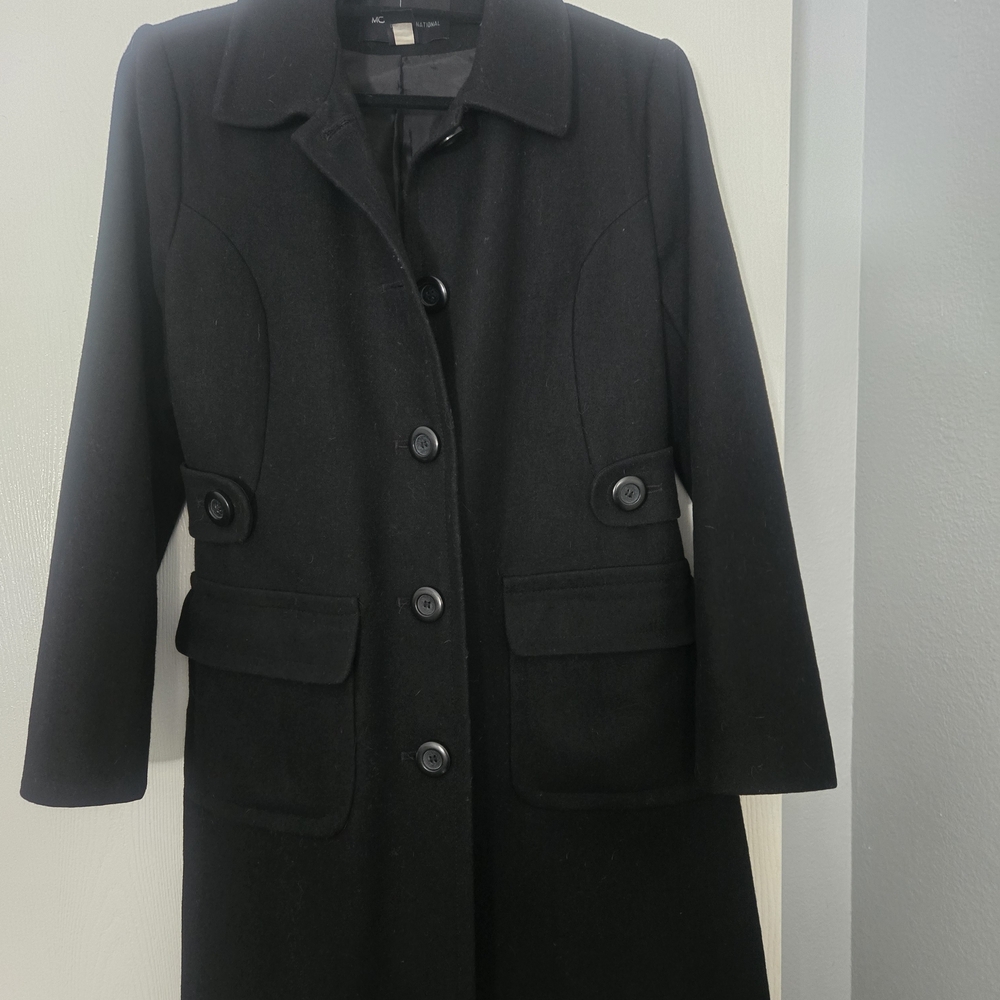 Moda International Classic Black Trench Coat